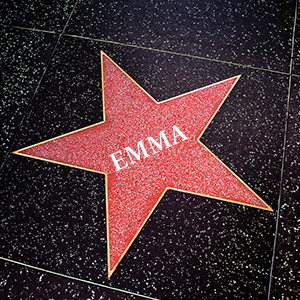 Hollywood star with the name Emma on it