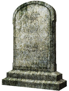 a tombstone