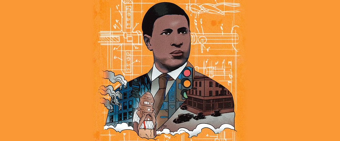 Illustration of Garrett Morgan