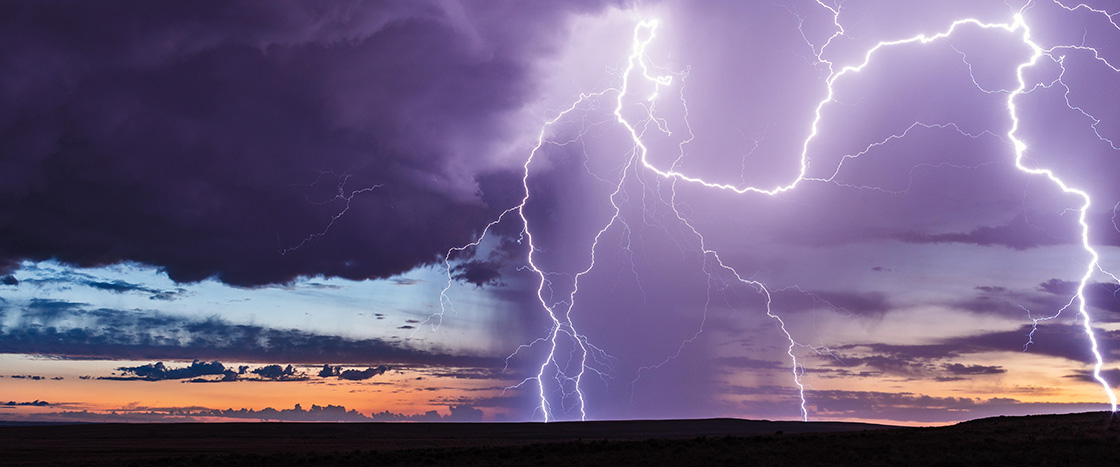 Photo of a lightning storm