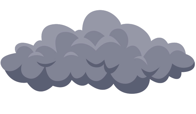 Illustration of a gray cloud