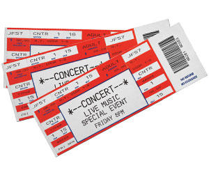 Image of concert tickets