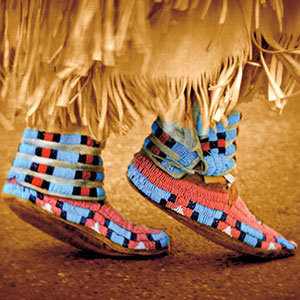 Colorful cultural dancing shoes