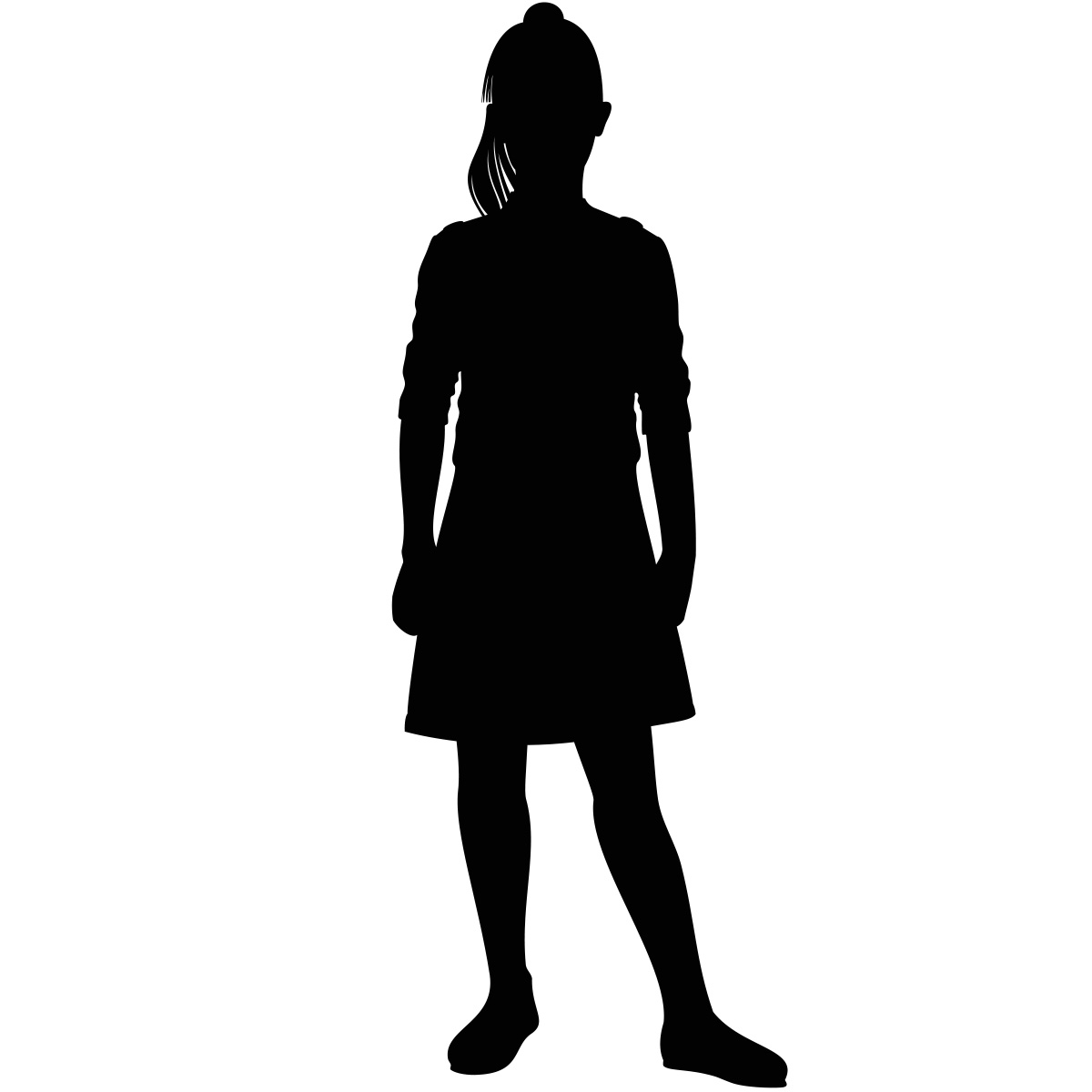 Image of a silhouette of a girl